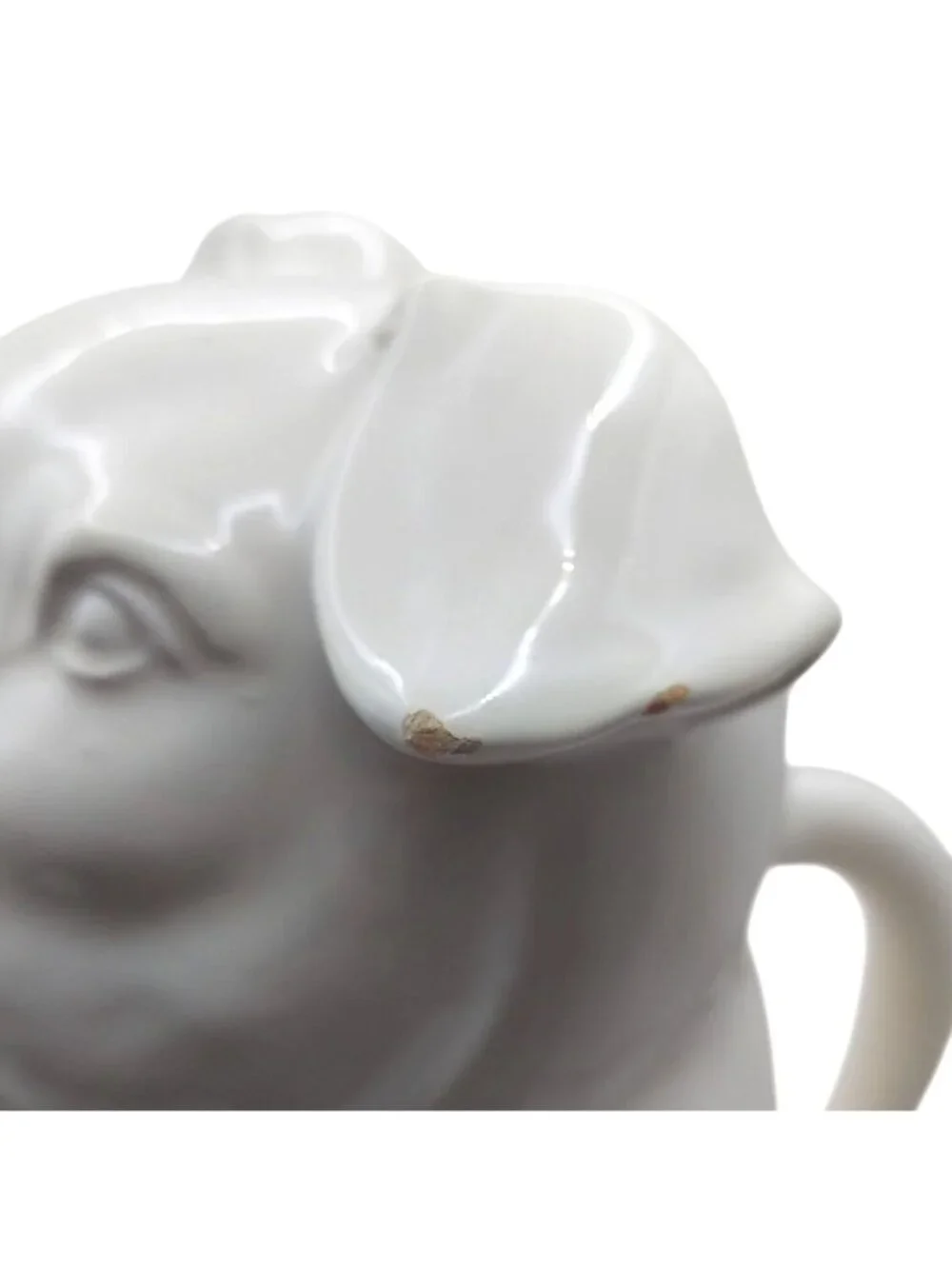 Schmid Brothers Pig Shaped White Ceramic Water Pitcher Farmhouse Barnyard Piggy